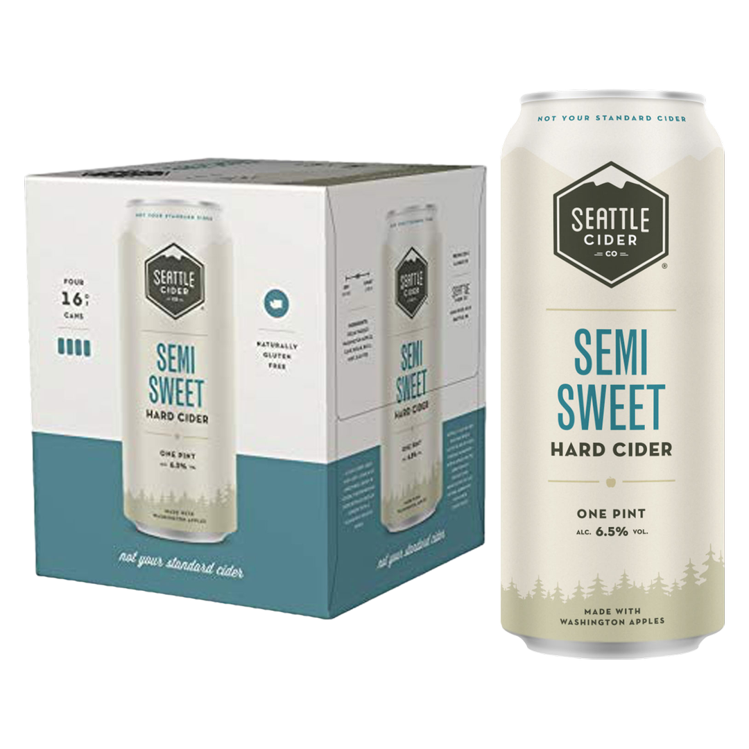 Seattle Cider Semi Sweet 4pk 16oz Can 6.5% ABV